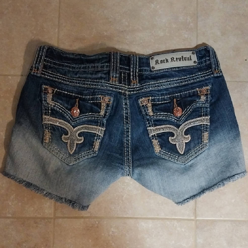 Rock Revival Blue Denim Shorts